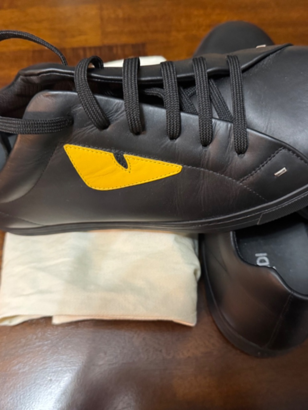 FENDI Monster Eye Black Sneakers, 11